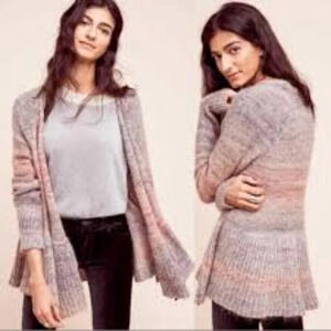 Anthropologie Knitted & Knotted  Cody Peplum Cardigan M
